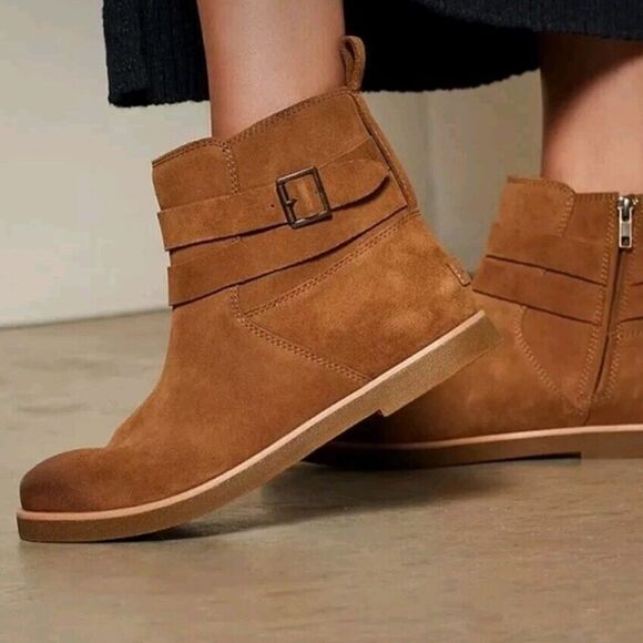 Ugg Josefene Distressed Suede Ankle Boots Chestnut US 6 EU 37 NEW MSRP $150 - Picture 2 of 10